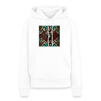 Elektrische Verzierungen - Frauen Premium Bio Hoodie - Weiß - Vorne - Julia (174cm)