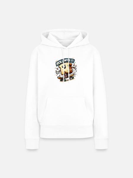 Roll with It - Frauen Premium Bio Hoodie - Weiß