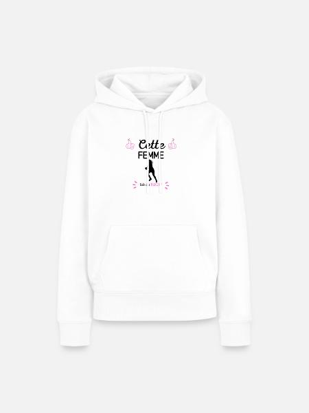 Funny Rugby Girl Quote - Women’s Premium Organic Hoodie - white