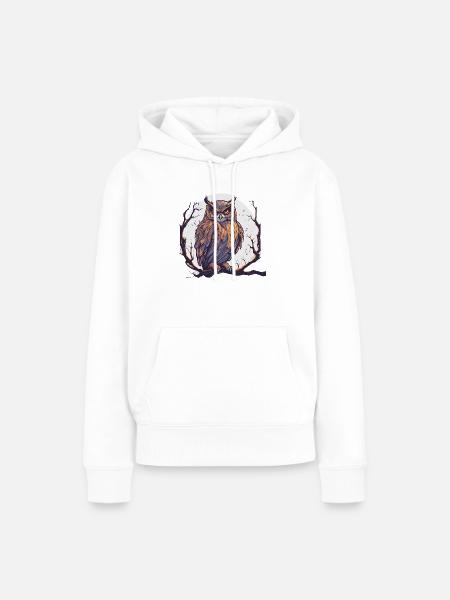 magic owl 3 - Frauen Premium Bio Hoodie - Weiß