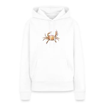 NECORA PUBER - Frauen Premium Bio Hoodie - Weiß - Vorne - Julia (174cm)