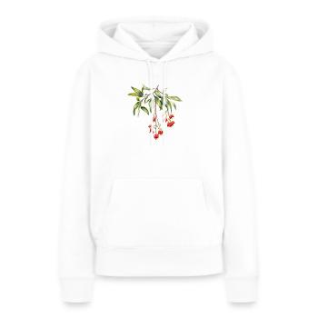 Gui - Sweat à capuche Premium bio Femme - blanc - Devant - Julia (174cm)