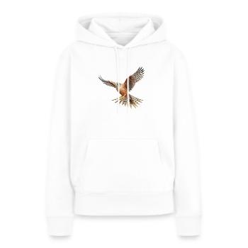 Sky Soarer Turmfalke - Frauen Premium Bio Hoodie - Weiß - Vorne - Julia (174cm)