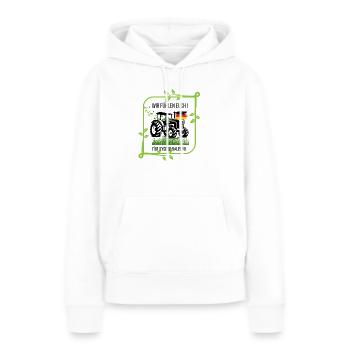 Bauern - Frauen Premium Bio Hoodie - Weiß - Vorne - Julia (174cm)