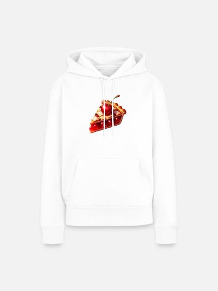 Kirschkuchen - Frauen Premium Bio Hoodie - Weiß