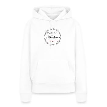 Bientôt madame - Sweat à capuche Premium bio Femme - blanc - Devant - Julia (174cm)