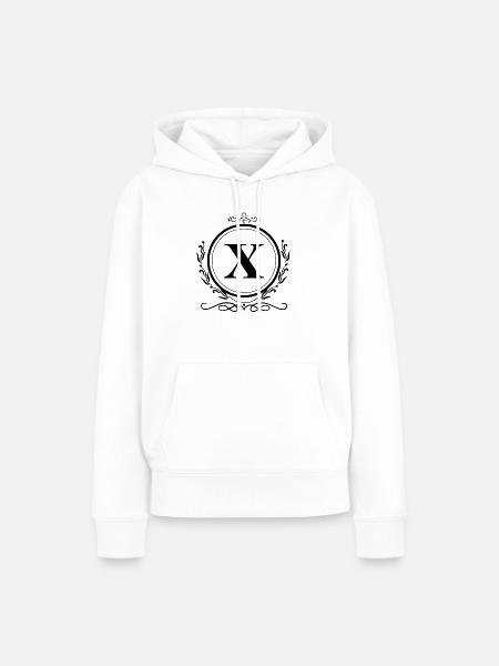 Buchstabe x Dekoration - Frauen Premium Bio Hoodie - Weiß