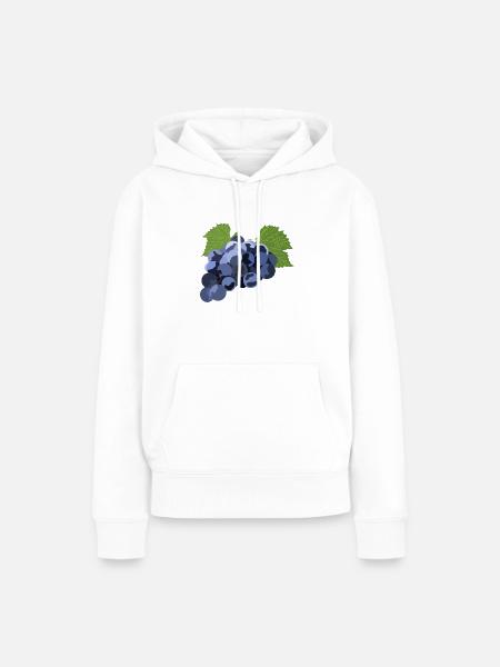 Trauben - Frauen Premium Bio Hoodie - Weiß