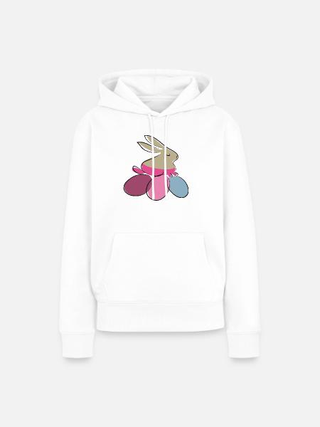 frohe ostern osterhase - Frauen Premium Bio Hoodie - Weiß