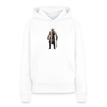 Wikinger Krieger Walhalla - Frauen Premium Bio Hoodie - Weiß - Vorne - Julia (174cm)