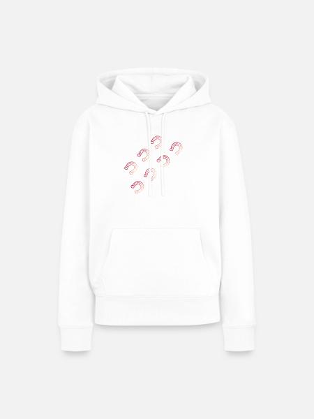 Hufeisen - Frauen Premium Bio Hoodie - Weiß
