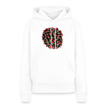 VIRUS MORTEL DEFo III 2107 - Sweat à capuche Premium bio Femme - blanc - Devant - Julia (174cm)