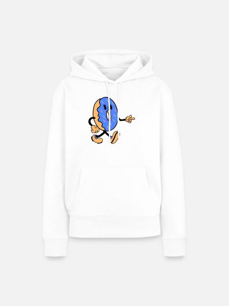 donut comic 1 - Frauen Premium Bio Hoodie - Weiß