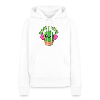 KAKTUS. ICH KANN MICH NICHT UMARMEN - Frauen Premium Bio Hoodie - Weiß - Vorne - Julia (174cm)