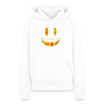 Smile - Sweat à capuche Premium bio Femme - blanc - Devant - Julia (174cm)