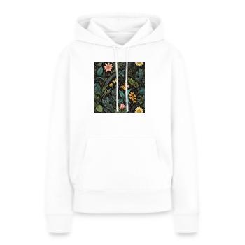 Schmetterlinge im Laub #butterfly #flowers - Frauen Premium Bio Hoodie - Weiß - Vorne - Julia (174cm)