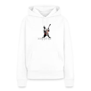 Groove alternatif : Rocking the Beat - Sweat à capuche Premium bio Femme - blanc - Devant - Julia (174cm)