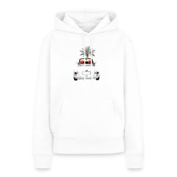 Cabriolet en été avec le plaisir de conduire Palme Cabriolet - Sweat à capuche Premium bio Femme - blanc - Devant - Julia (174cm)