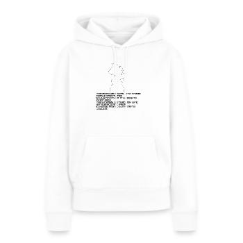 Lien avec le cheval - Sweat à capuche Premium bio Femme - blanc - Devant - Julia (174cm)