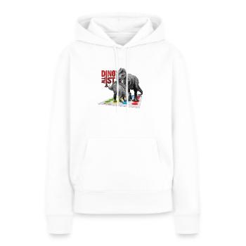 Dino Twist - Frauen Premium Bio Hoodie - Weiß - Vorne - Julia (174cm)