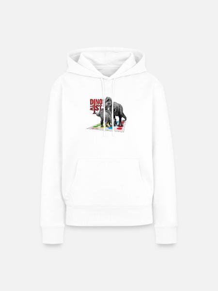 Dino Twist - Frauen Premium Bio Hoodie - Weiß