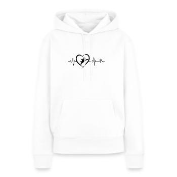 Herzschlag von Kampfjets - Frauen Premium Bio Hoodie - Weiß - Vorne - Julia (174cm)
