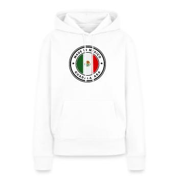Hergestellt in Mexiko Guadalajara Emblem - Frauen Premium Bio Hoodie - Weiß - Vorne - Julia (174cm)