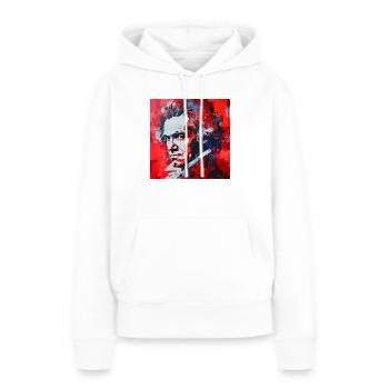 Beethoven n° 3 - Sweat à capuche Premium bio Femme - blanc - Devant - Julia (174cm)