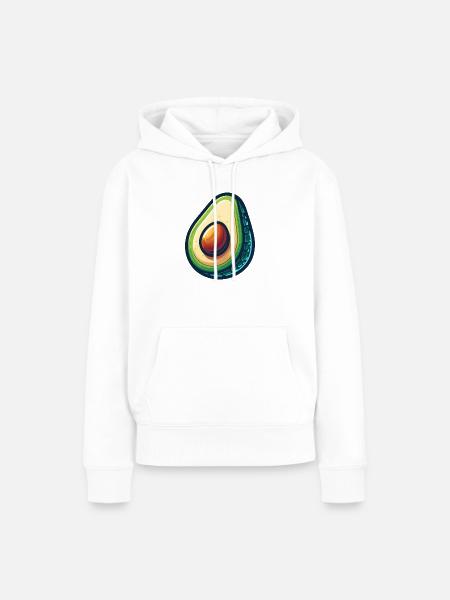 Avocado-Frucht - Frauen Premium Bio Hoodie - Weiß