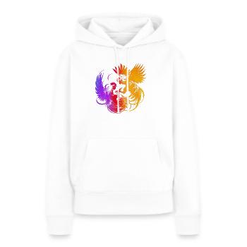 Hahn tup Kampf Tier isoliert buntes Huhn - Frauen Premium Bio Hoodie - Weiß - Vorne - Julia (174cm)