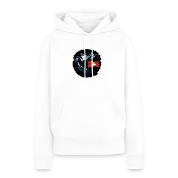 Schweizer Flagge - Frauen Premium Bio Hoodie - Weiß - Vorne - Julia (174cm)