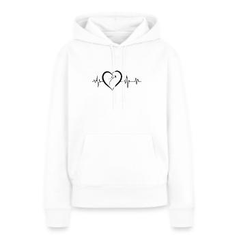 Sternschnuppe Herzschlag - Frauen Premium Bio Hoodie - Weiß - Vorne - Julia (174cm)