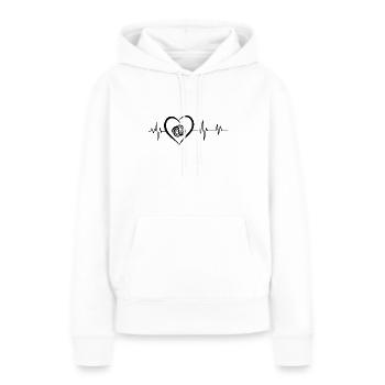 Galaxie-Herzschlag - Frauen Premium Bio Hoodie - Weiß - Vorne - Julia (174cm)