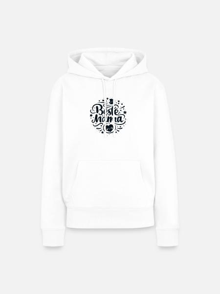 Beste Mama - Frauen Premium Bio Hoodie - Weiß
