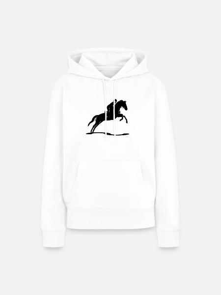 Reiten - Frauen Premium Bio Hoodie - Weiß
