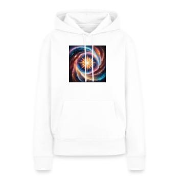 Fusion d’étoiles mythiques - Sweat à capuche Premium bio Femme - blanc - Devant - Julia (174cm)