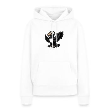 adler comic - Frauen Premium Bio Hoodie - Weiß - Vorne - Julia (174cm)