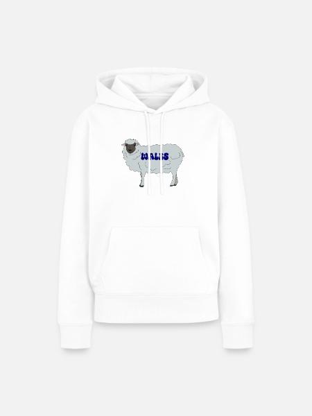 Wales Schaf - Frauen Premium Bio Hoodie - Weiß