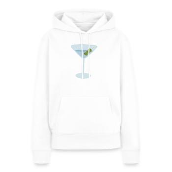 Martini aux olives - Sweat à capuche Premium bio Femme - blanc - Devant - Julia (174cm)