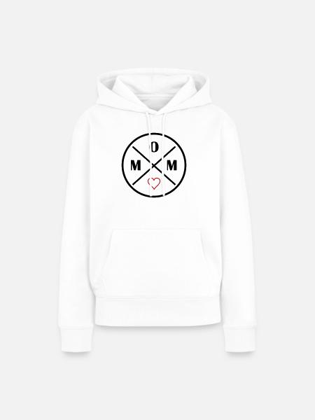 mom heart - Frauen Premium Bio Hoodie - Weiß