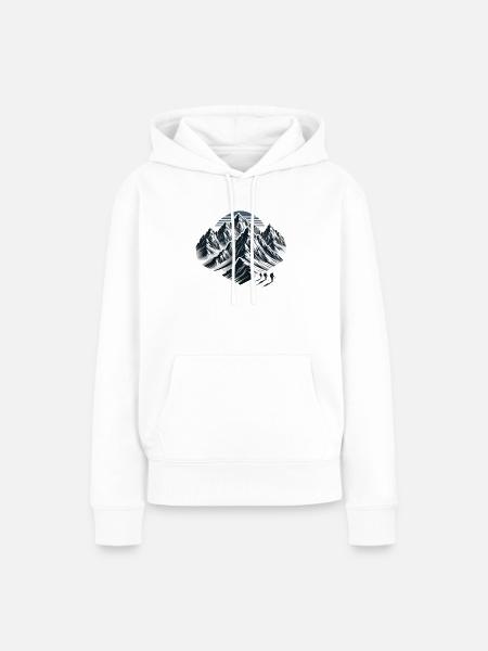 Berge Bergtour Extremsport - Frauen Premium Bio Hoodie - Weiß