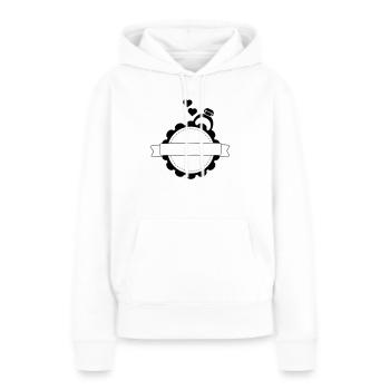 Logo mariage - Sweat à capuche Premium bio Femme - blanc - Devant - Julia (174cm)