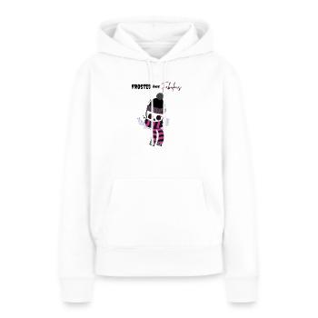 Squelette givré mais fabuleux - Sweat à capuche Premium bio Femme - blanc - Devant - Julia (174cm)
