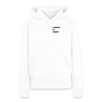 Heaven on earth - Frauen Premium Bio Hoodie - Weiß - Vorne - Julia (174cm)