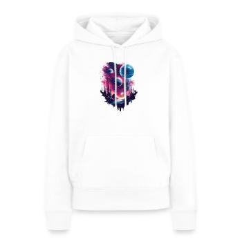 Reach for the Stars! - Frauen Premium Bio Hoodie - Weiß - Vorne - Julia (174cm)