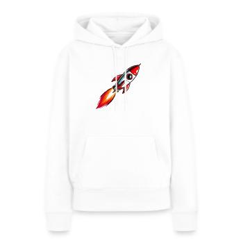Fusée - Sweat à capuche Premium bio Femme - blanc - Devant - Julia (174cm)