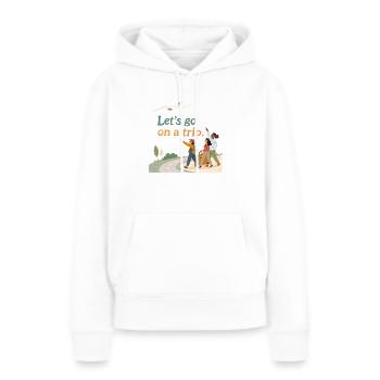 Travel - Frauen Premium Bio Hoodie - Weiß - Vorne - Julia (174cm)