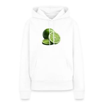 Limette - Frauen Premium Bio Hoodie - Weiß - Vorne - Julia (174cm)