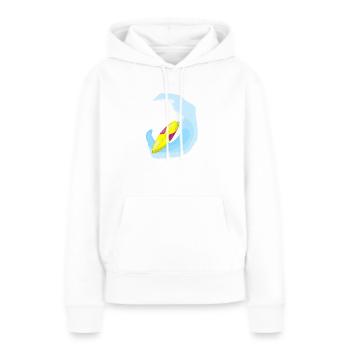 Planche de surf - Sweat à capuche Premium bio Femme - blanc - Devant - Julia (174cm)