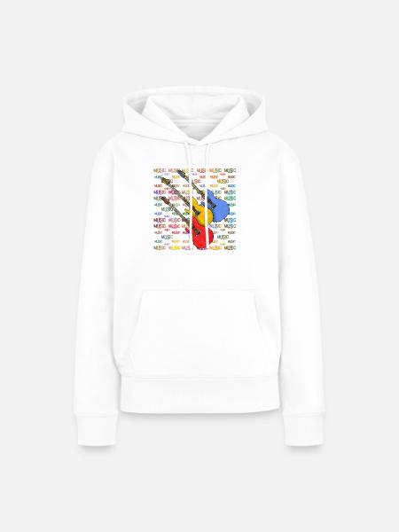 Gitarren - Frauen Premium Bio Hoodie - Weiß